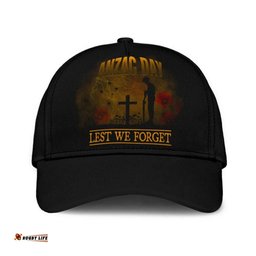Amazing Aussie Australia Anzac Lest We Forget 2D Style (Gold) Cap Aussie Hat