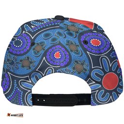 Amazing Aussie Australia Sydney Custom Sydney Naidoc Week Celebrations With Footprints And Boomerangs Dot Art Painting Cap Aussie Hat