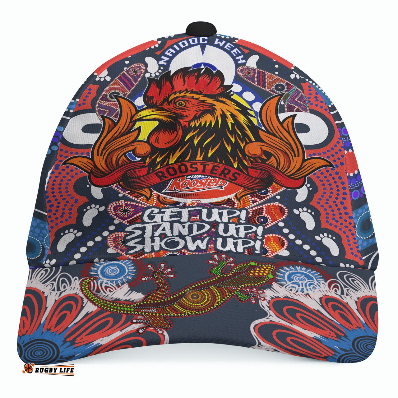 Amazing Aussie Australia Sydney Custom Sydney Naidoc Week Celebrations With Footprints And Boomerangs Dot Art Painting Cap Aussie Hat