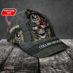 Collingwood Football Club 3D Metal Skull Personalized Classic Cap 02