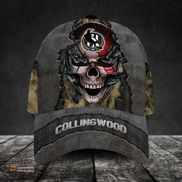 Collingwood Football Club 3D Metal Skull Personalized Classic Cap 02