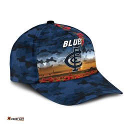 Carlton Blues ANZAC AFL Classic Cap Poppy Vibes