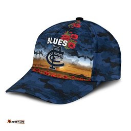 Carlton Blues ANZAC AFL Classic Cap Poppy Vibes
