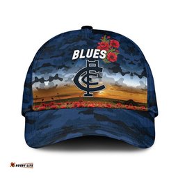 Carlton Blues ANZAC AFL Classic Cap Poppy Vibes