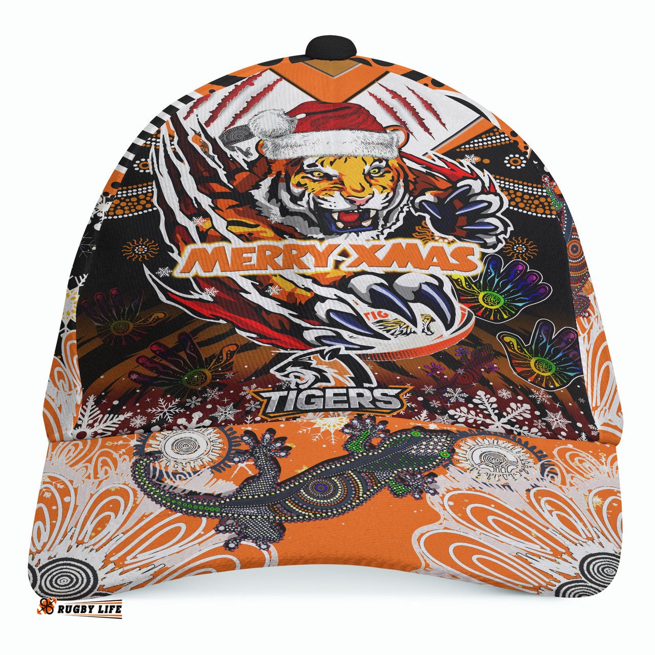 Amazing Aussie Wests Tigers Christmas Merry Tigers Christmas Indigenous Cap Aussie Hat