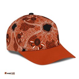 Amazing Aussie Australia Aboriginal Inspired Aboriginal Inspired Dot Art Painting VER8 Cap Aussie Hat