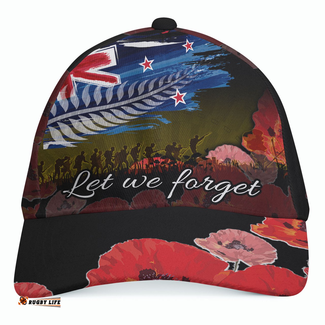 Amazing Aussie New Zealand Warriors Anzac Day Soldier With Poppies Flowers Cap Aussie Hat