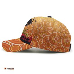 Amazing Aussie Wests Tigers Anzac Aboriginal Inspired Wests Tigers with Remembrance Day Poppy Flower Cap Aussie Hat