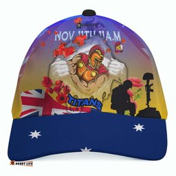 Amazing Aussie Gold Coast Titans Remembrance Day Team Poppies Cap Aussie Hat