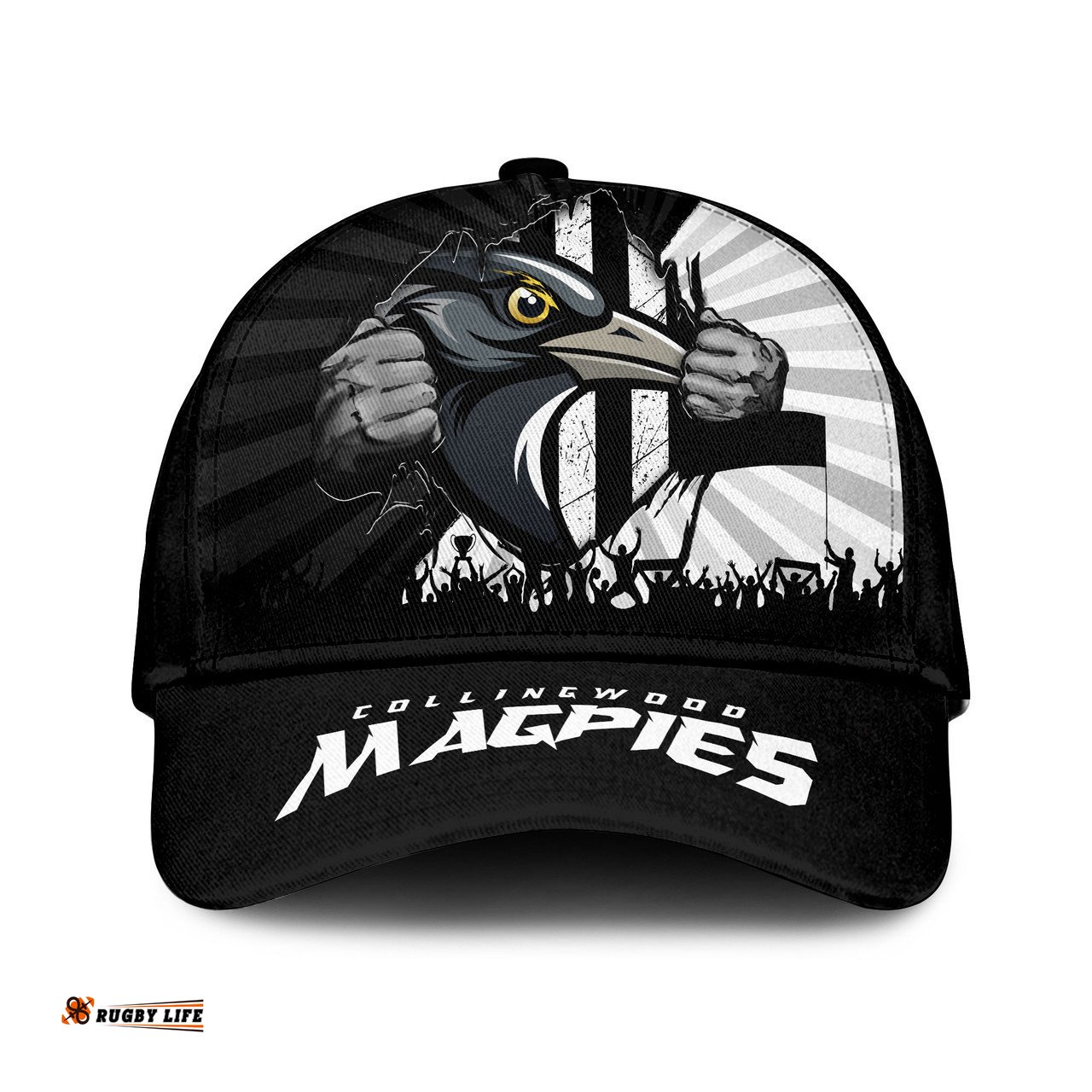 Amazing Aussie Collingwood Breaking Through Fan Design Cap Aussie Hat