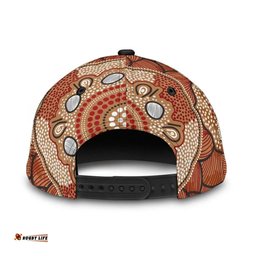 Amazing Aussie Australia Aboriginal Inspired Aboriginal Inspired Dot Art Painting Ver 18 Cap Aussie Hat
