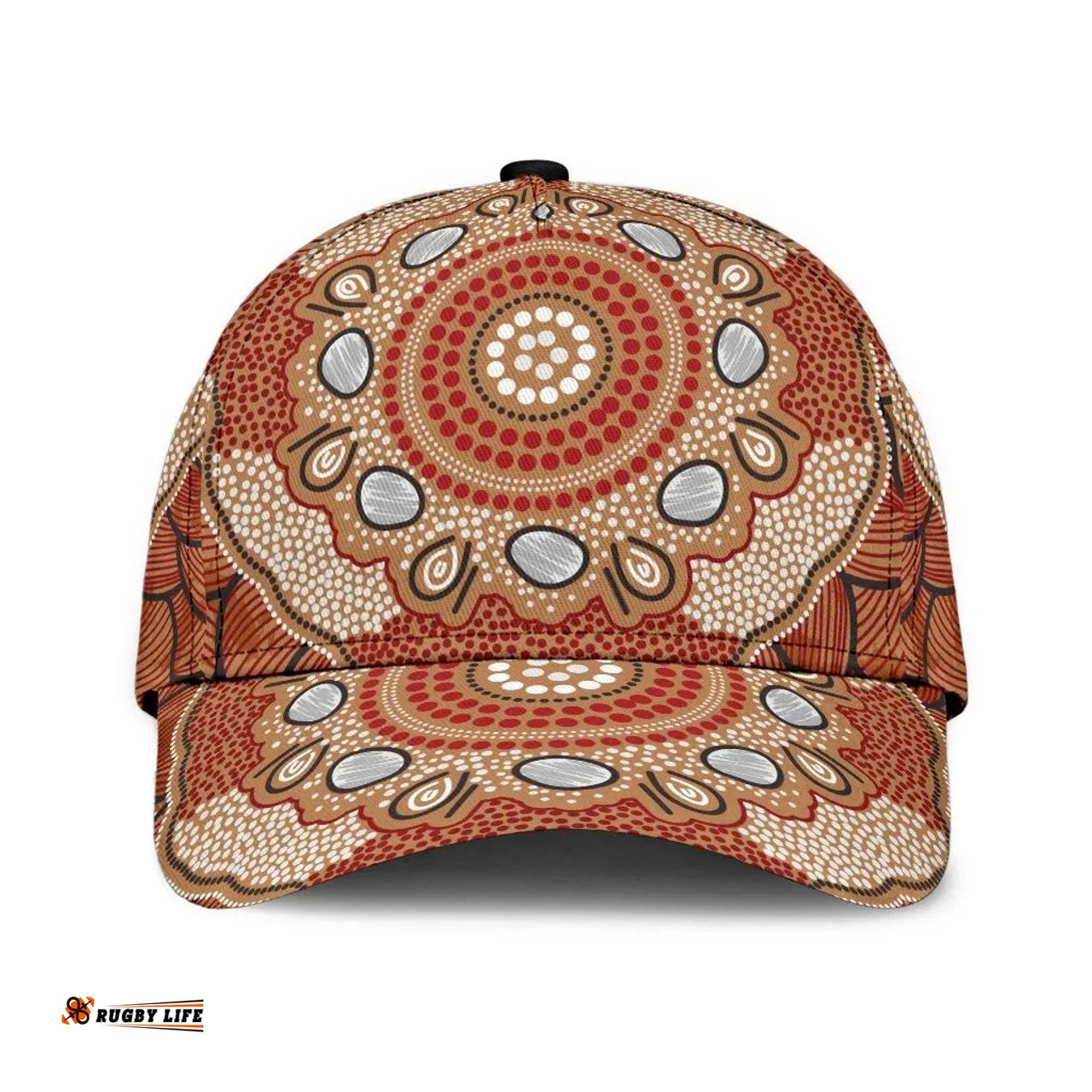 Amazing Aussie Australia Aboriginal Inspired Aboriginal Inspired Dot Art Painting Ver 18 Cap Aussie Hat