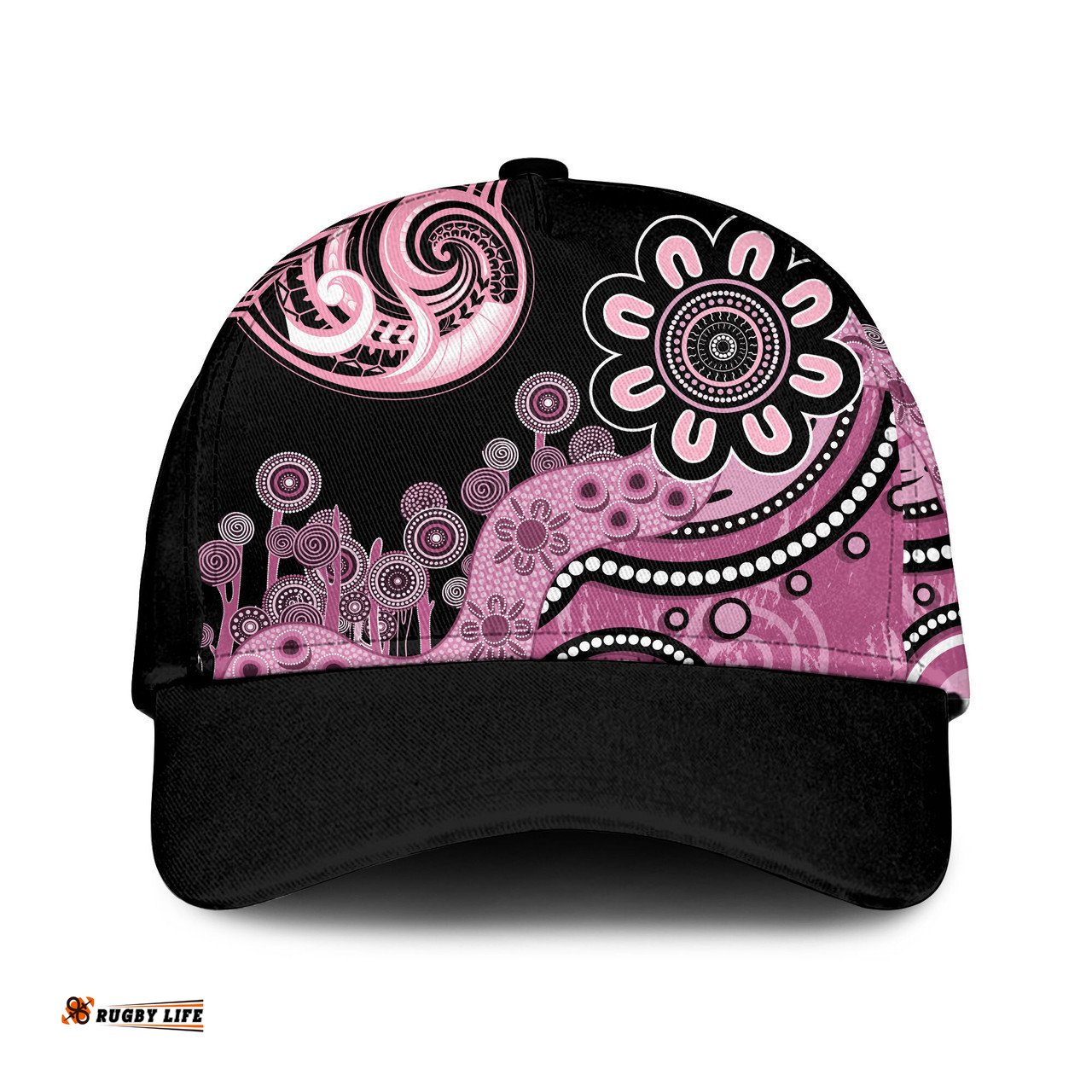 Amazing Aussie Australia Pattern Aboriginal Indigenous Dot Painting Baby Pink Cap Aussie Hat
