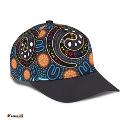 Amazing Aussie Australia Aboriginal Inspired Aboriginal Inspired Art Painting And Snake Cap Aussie Hat