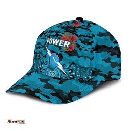 (Custom Personalised) Port Adelaide Power ANZAC AFL Classic Cap Indigenous Vibes