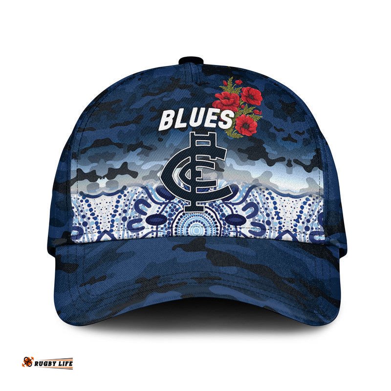 Carlton Blues ANZAC AFL Classic Cap Indigenous Vibes