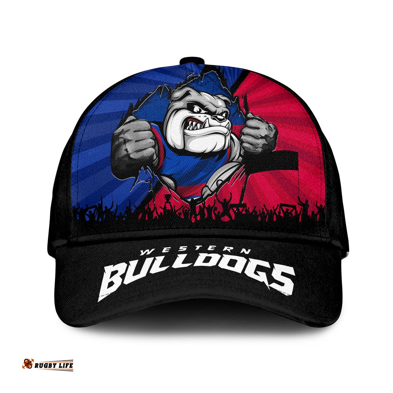 Amazing Aussie Western Bulldogs Breaking Through Fan Design Cap Aussie Hat
