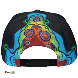 Amazing Aussie Australia Aboriginal Inspired Indigenous Art Color Circle Patterns Blue Dream Cap Aussie Hat