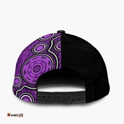 Amazing Aussie Australia Aboriginal Indigenous Dot Painting Purple Cap Aussie Hat