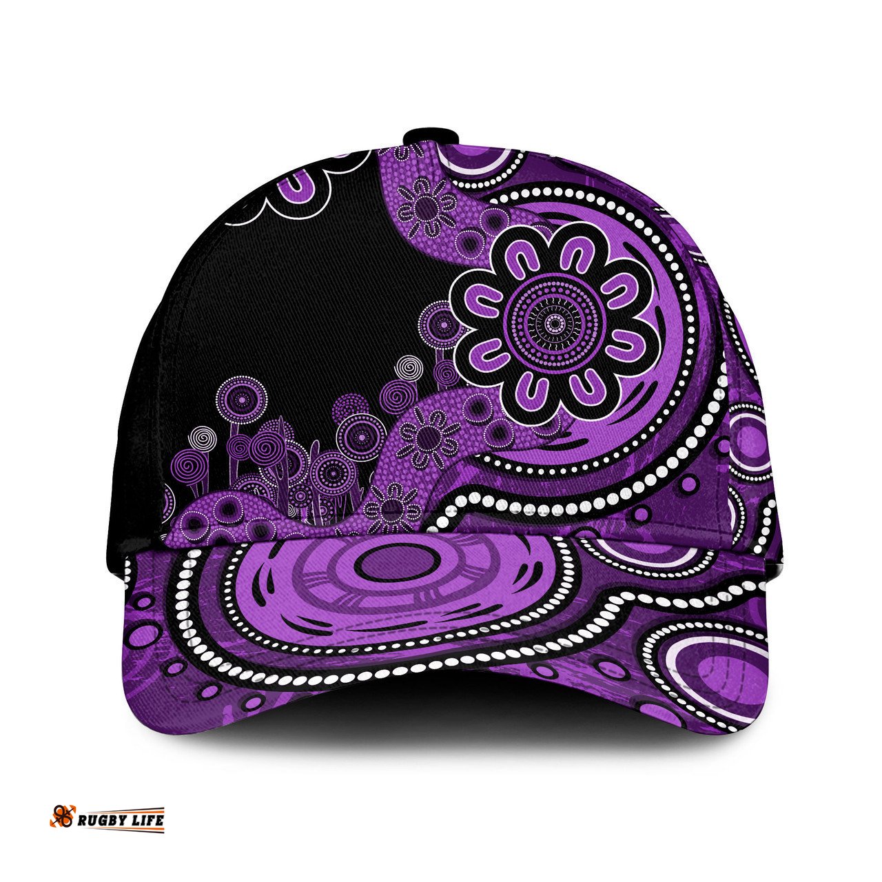 Amazing Aussie Australia Aboriginal Indigenous Dot Painting Purple Cap Aussie Hat