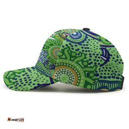 Amazing Aussie Canberra Raiders Naidoc Week Watercolour Dot Painting Canberra Raiders Getting Up, Standing Up, Showing Up Cap Aussie Hat