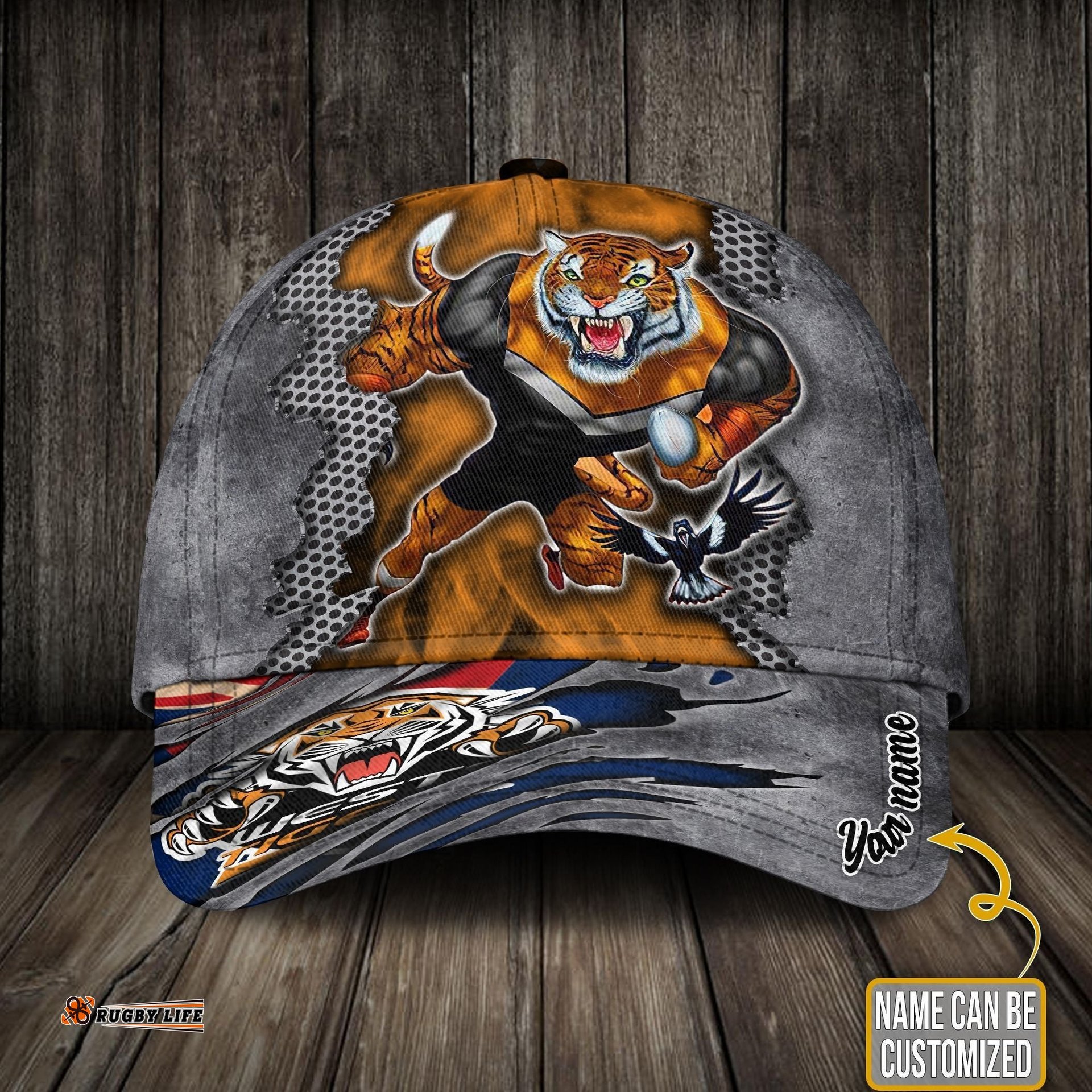 Personalized Nrl Classic Cap Wests Tigers Classic Cap Mascot