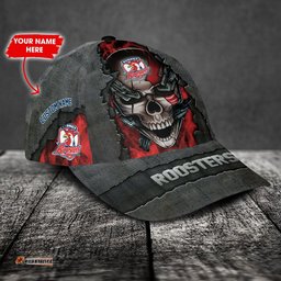 Sydney Roosters 3D Metal Skull Personalized Classic Cap 02