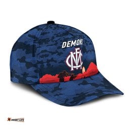 (Custom Personalised) Melbourne Demons ANZAC AFL Classic Cap Simple Style