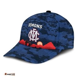 (Custom Personalised) Melbourne Demons ANZAC AFL Classic Cap Simple Style