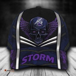 NRL Melbourne Storm Skull Classic Cap Custom Name 02