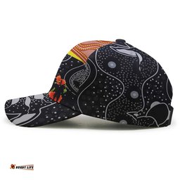 Amazing Aussie All Stars Rugby Anzac Aboriginal Inspired All Stars with Anzac Day with Poppy Flower Cap Aussie Hat