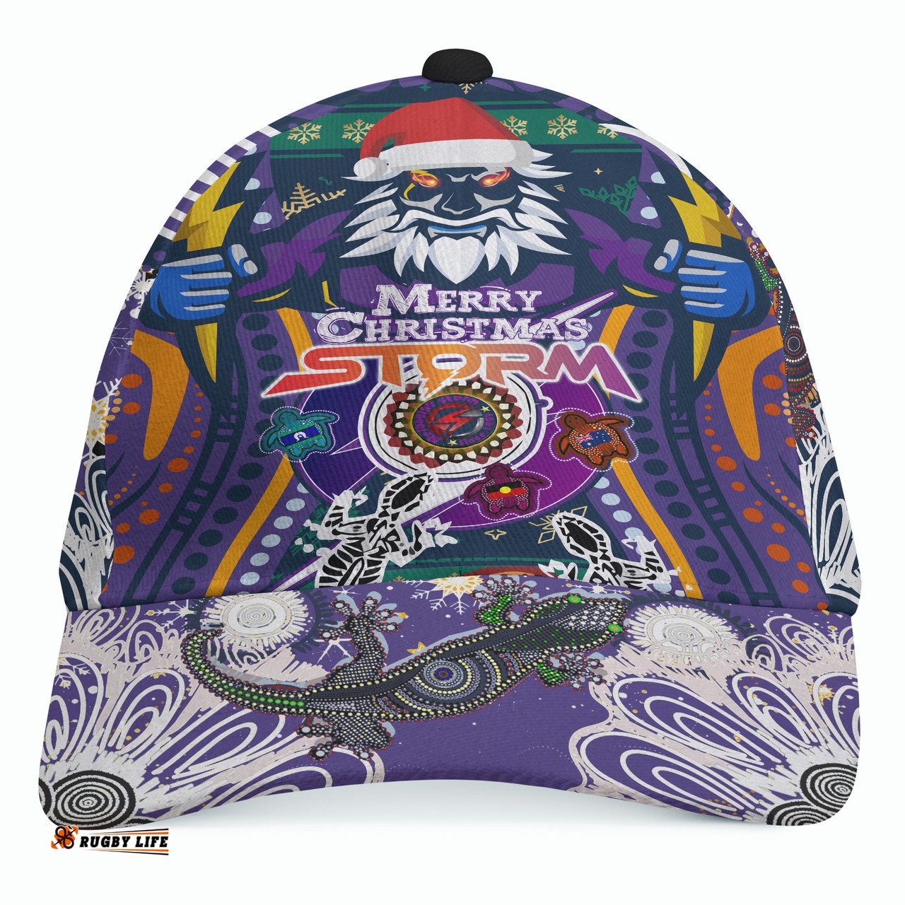 Amazing Aussie Melbourne Storm Christmas Merry Christmas Indigenous Melbourne Storm Cap Aussie Hat