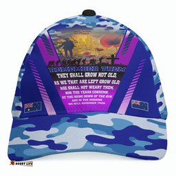 Amazing Aussie Australia Anzac Camo Anzac Poem Lest We Forget Blue Cap Aussie Hat