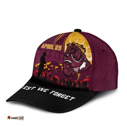 Amazing Aussie Brisbane Broncos Anzac Day Lest We Forget Strong Fighting Spirit Cap Aussie Hat