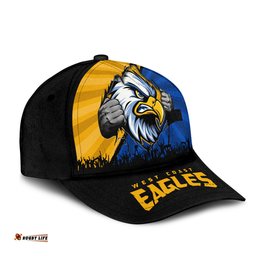 Amazing Aussie West Coast Eagles Breaking Through Fan Design Cap Aussie Hat