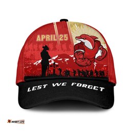 Amazing Aussie Redcliffe Dolphins Anzac Day Lest We Forget Strong Fighting Spirit Cap Aussie Hat