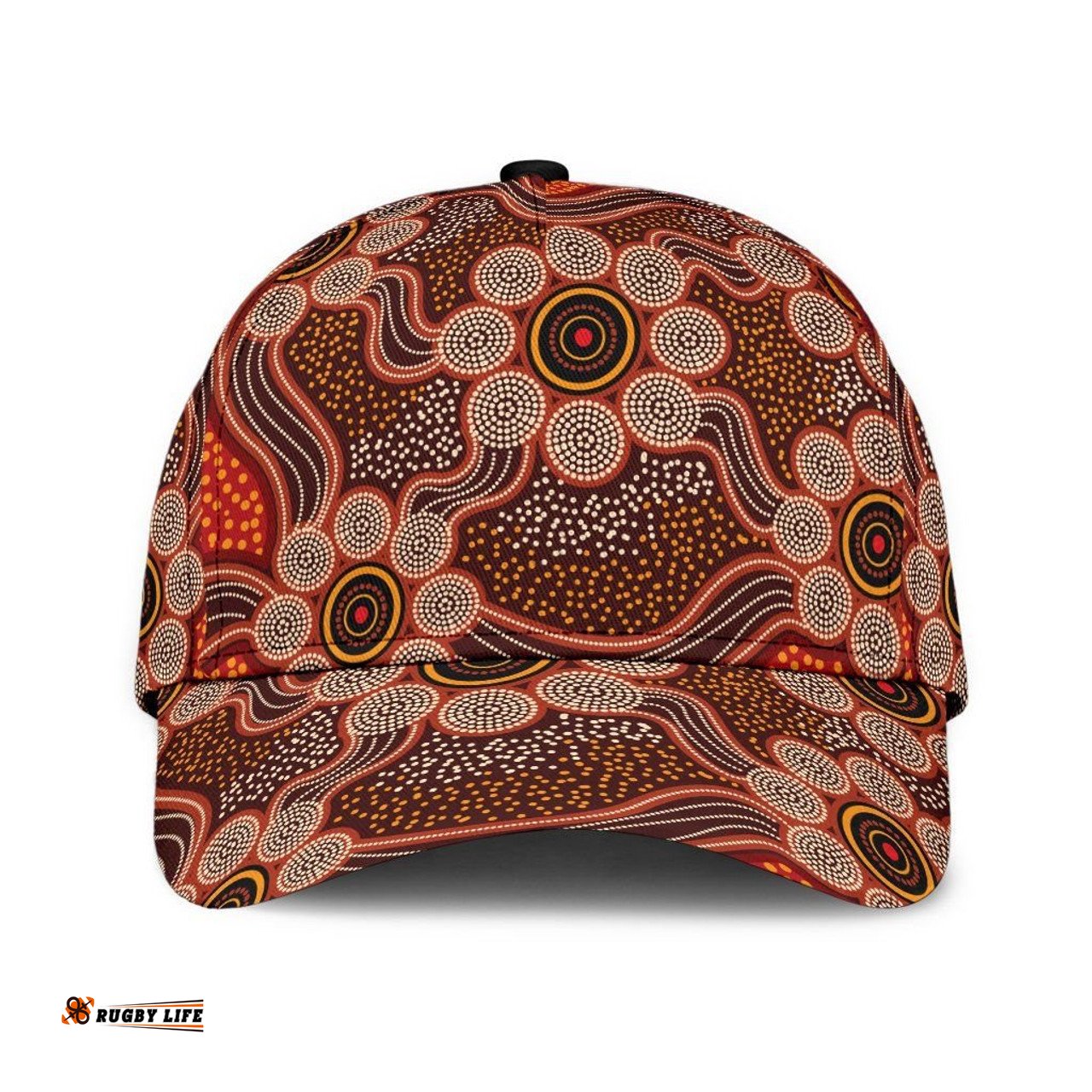 Amazing Aussie Australia Aboriginal Inspired Aboriginal Inspired Dot Art Painting VER 11 Cap Aussie Hat