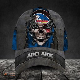 Adelaide Football Club 3D Metal Skull Personalized Classic Cap 02