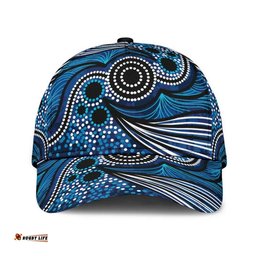Amazing Aussie Australia Aboriginal Inspired Aboriginal Inspired Dot Art Painting Ver 9 Cap Aussie Hat