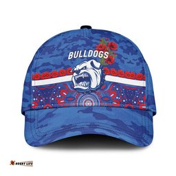 (Custom Personalised) Western Bulldogs ANZAC AFL Classic Cap Indigenous Vibes