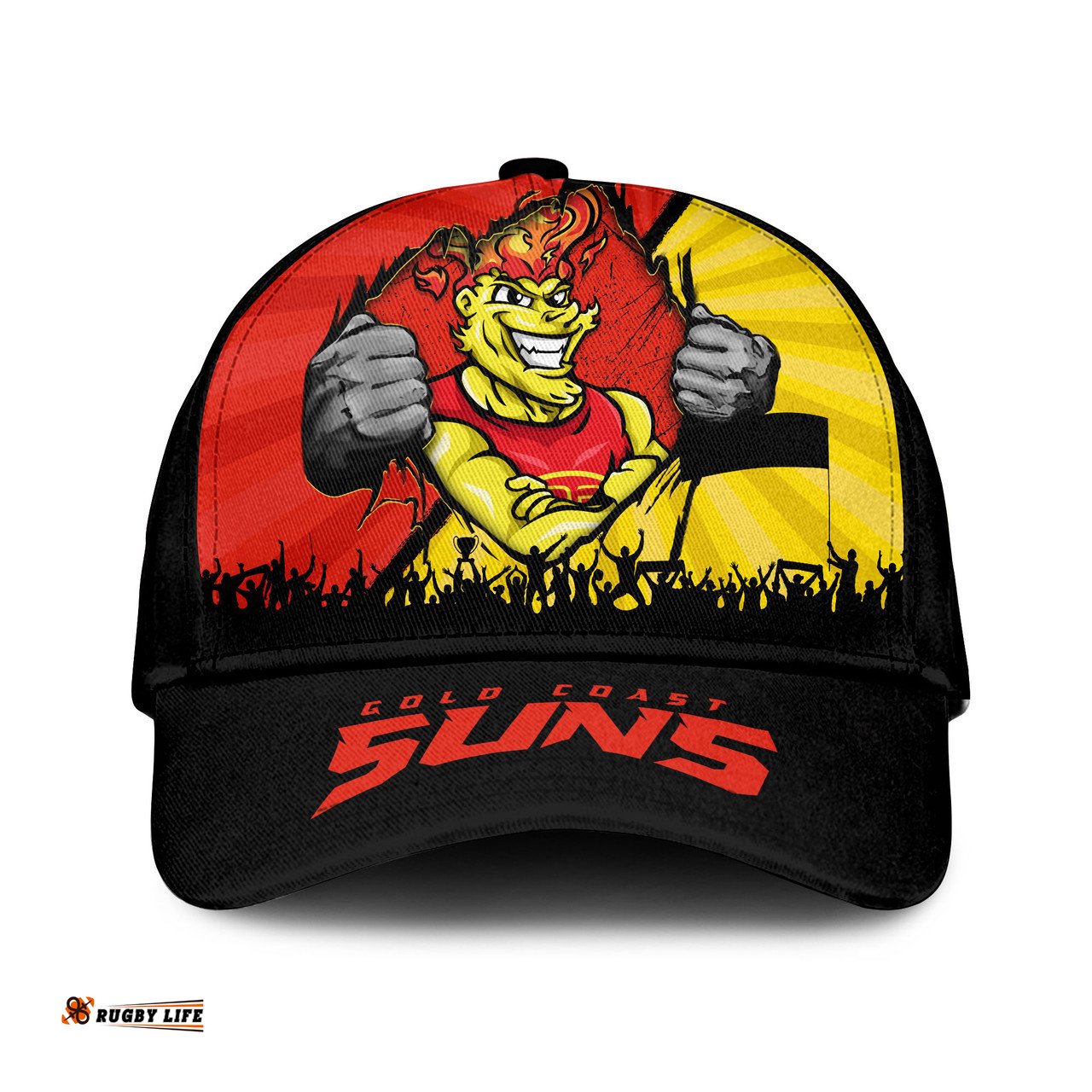 Amazing Aussie Gold Coast SUNS Breaking Through Fan Design Cap Aussie Hat