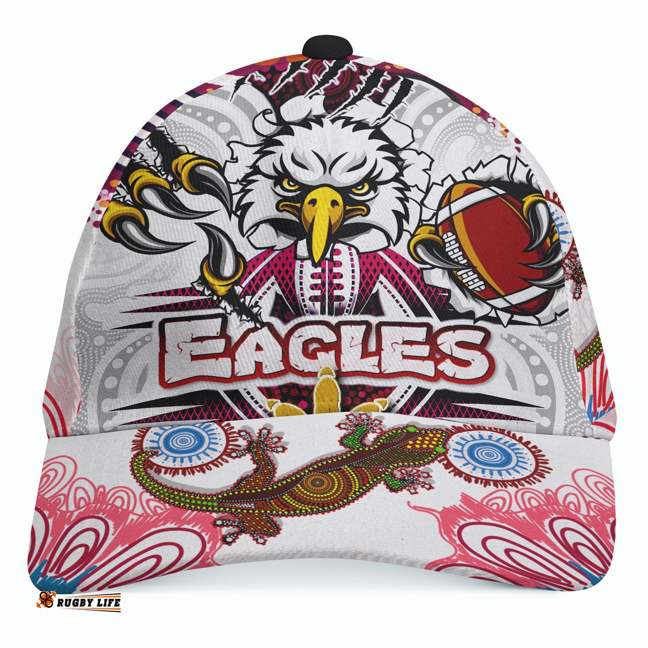 Amazing Aussie Manly Warringah Sea Eagles Indigenous Super Manly Warringah Sea Eagles Scratch Style Cap Aussie Hat
