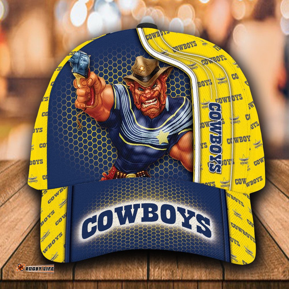 NRL North Queensland Cowboys 3D Mascost Classic Cap Custom name 02-