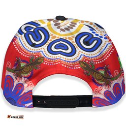 Amazing Aussie St. George Illawarra Dragons Custom Indigenous Super Dragons Scratch Style Cap Aussie Hat