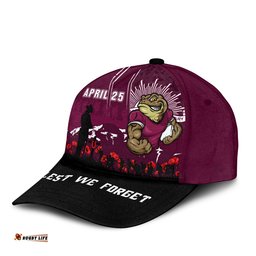 Amazing Aussie Queensland Maroons Anzac Day Lest We Forget Strong Fighting Spirit Cap Aussie Hat