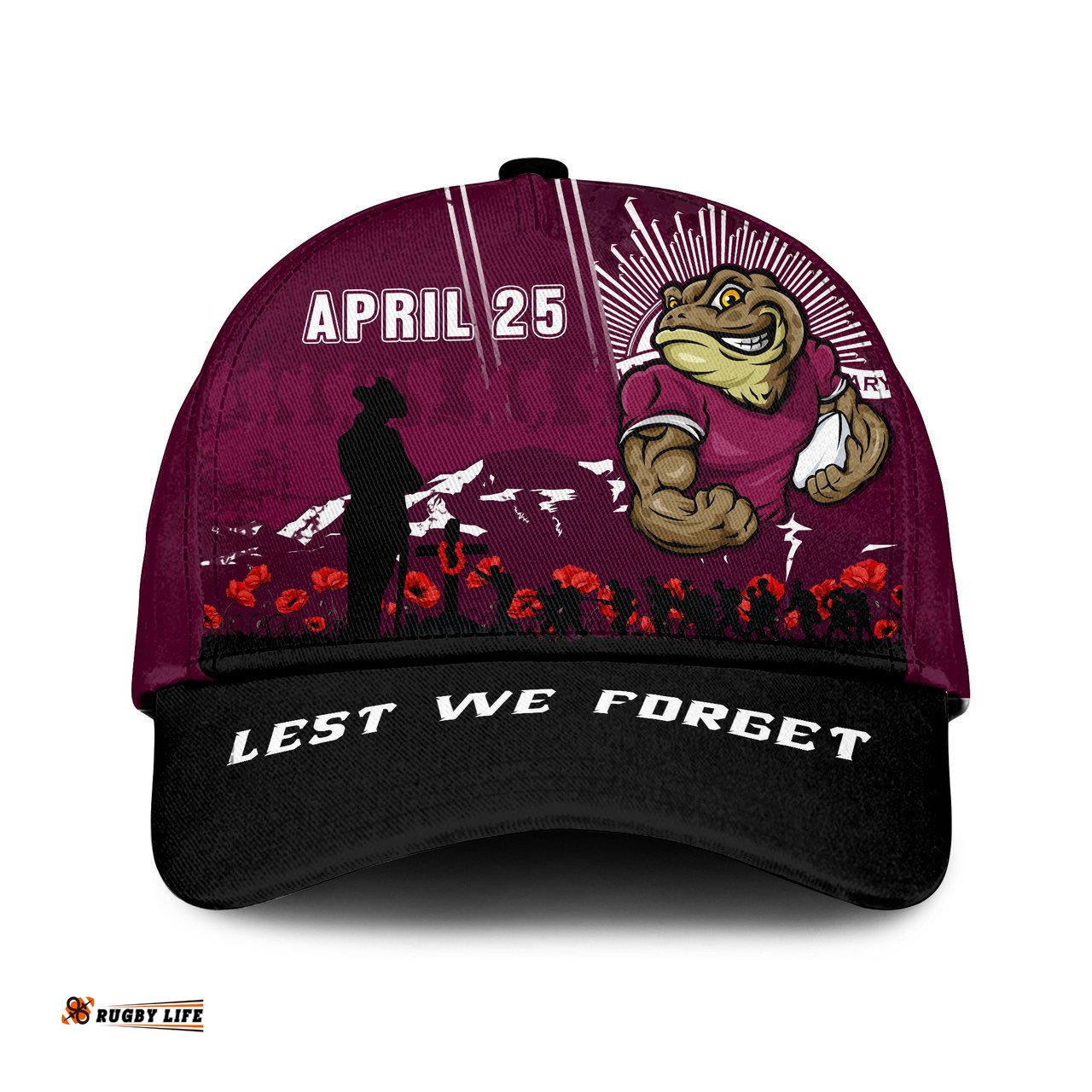 Amazing Aussie Queensland Maroons Anzac Day Lest We Forget Strong Fighting Spirit Cap Aussie Hat