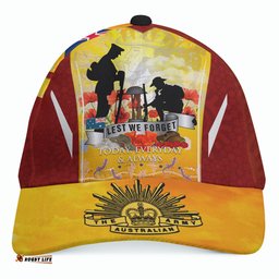 Amazing Aussie Australia Anzac Lest We Forget Aboriginal Inspired Version Cap Aussie Hat