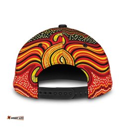 Amazing Aussie Australia Aboriginal Inspired Aboriginal Inspired Dot Art Painting VER 12 Cap Aussie Hat