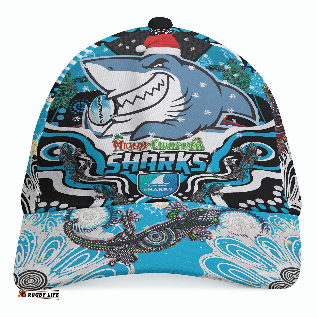 Amazing Aussie Cronulla Sutherland Sharks Christmas Merry Christmas Super Sharkies Indigenous Cap Aussie Hat
