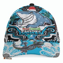 Amazing Aussie Cronulla Sutherland Sharks Christmas Merry Christmas Super Sharkies Indigenous Cap Aussie Hat